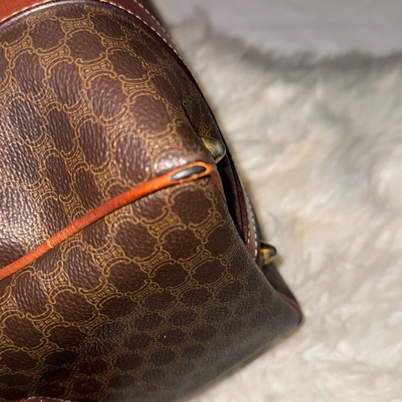 Celine Triomphe Macadam Monogram Logo Speedy 30 Boston Vintage Bag GUC - Picture 11 of 15